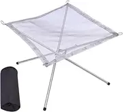 Outdoor Fire Pits - Stainless Steel Mesh Camping Fire Pit,Foldable Charcoal Grill BBQ Accessories for Mountaineering Hiking Fishing Picnic Backpacking Cooking