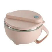 Lunch Box Durable Stainless Steel Noodle Bowl With Handle Food Container Rice Bowl Soup Bowls For Children School Office