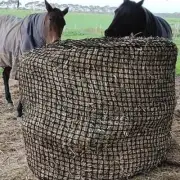 DELUXE KNOTLESS 4x4 Round Bale Horse HAY NET 4cm Squares