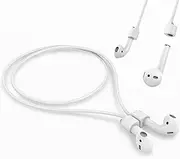 Mooyavia Ultra Strong Magnetic Anti-Lost Straps for AirPods, Colorful Soft Silicone Sports Lanyard Compatible with Airpods 1st 2nd 3rd Generation Pro 3 2 1, Neck Rope Cord - White