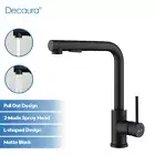 Decaura Kitchen Mixer Tap with Pull out 2-Mode Sprayer Matte Black swivel Faucet