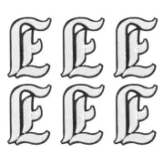 Iron on Letter Patches, 6Pcs Iron on Patches, Letter I Black White