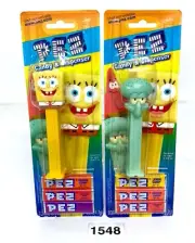 Spongebob Squarepants and Squidward Pez Dispensers from 2004 Still Sealed