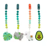 Nuby Silicone Teether & Pacifinder - Fun & Colorful - Soothing - 3+ Months