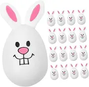 JUMPLAWN 24pcs Decorative Easter Rabbit Eggs Plastic Easter Egg Toys for Party Party Favors Boys and Girls