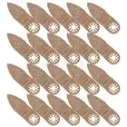 20x Finger Carbide Rasp Yellow for Grinding Stone and Concrete 108x32x4mm
