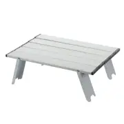 (Silver)Portable Camping Folding Table Anti Rust Small Stable Thickened SS