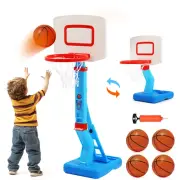 2 in 1 Kids Basketball Hoop, Toddler Basketball Hoop Indoor Mini Adjustable Pool