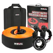 X-BULL 4WD Recovery Kit Off Road Snatch Strap Soft shackles Snatch Block Pulley