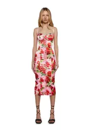 [Dolls Kill] Romantic Getaway Midi Dress - Pink (Fairfax)