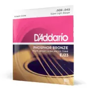 D'Addario EJ23 Super Light, Phosphor Bronze Acoustic Guitar Strings 9-45
