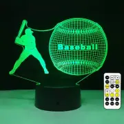 Baseball Lamp with 7 Colors Adjustable Timer Remote & Smart Touch Baseball Gifts