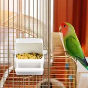 2 Pcs Splash-proof Food Box Indoor Bird Feeder Container for Cage