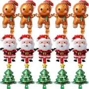60PCS Christmas Balloons Aluminum Foil Small Balloon Toy Xmas Tree4179