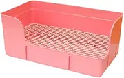 Generic Rabbit Litter Pan, Small Animal Bedding Toilet, Cage Toilet Bedding for Hamsters Ferrets Chinchillas Guinea Pigs Rabbits, Pink