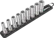 Wera 5004545001 Belt B Deep 1 Socket Set with 3/8 Inch Drive 9 Pieces