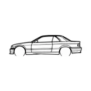 Ignite Laser BMW E36 Convertable Silhouette Metal Wall Art Rustic Metal 47inch/120cm