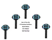 SET OF 5 CAROLINA PANTHERS SPIRIT STICKS SUPER BOWL Balloons Decoration Party