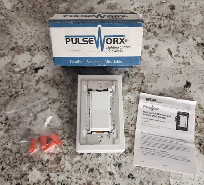 PCS PulseWorx UPB LED/CFL Dimmer Wall Switch, 1,000W, White (WS1DL-10-W)