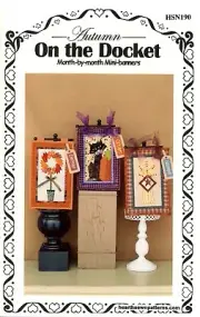 Hearthsewn Patterns HSN190 AUTUMN On The Docket Month by Month Mini Banners UC