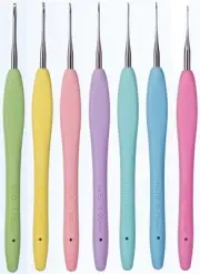 Clover Amour Steel Crochet Hooks; Choose Size