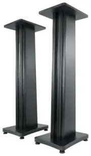 2) Rockville SS36B Black Wood Grain 36" Speaker Stands Fits PreSonus ERIS BT 4.5