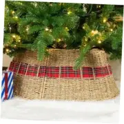 Rattan Christmas Tree Collar - Rustic Handcrafted Christmas Farmhouse Style