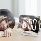 Digital Loud Alarm Clock with Bed Shaker Adjustable Brightness Table Clock for