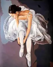 "Ballet dancer" Printed Needlepoint Tapestry Canvas Collection D'art 11569