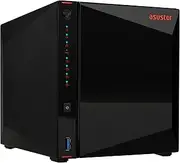 Asustor AS5404T 4 Bay NAS Storage, Quad-Core 2.0GHz CPU, 4xM.2 NVMe SSD Slots, 2x2.5GbE Ports, 4GB DDR4 RAM, Gaming Network Attached Storage(Diskless)