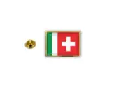 pins pin's badge metal lapel hat button flag italy swiss switzerland