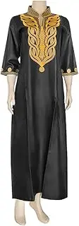 [Bewellan] 2022 South Africa Dashiki Clothes Ladies Ankara Dresses African Women Dresses Muslim Fashion Abaya Gold Embroidery Maxi Dress