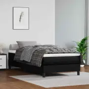 vidaXL Box Spring Bed without Mattress Black King Single Size Faux Leather HEE