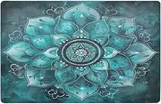 Joisal Teal Turquoise Mandala Doormat Indoor Entrance Absorbent Floor Mat, Front Door Rug, Front Door Decor