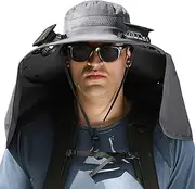 [karelwui] Solar Cooling Hat Fan Hat USB Rechargeable Uv Protection Dual Cooling Fans Foldable Fisherman Hiking Sun Hat