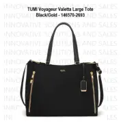 TUMI Voyageur Valetta Large Tote - Black/Gold - 146570-2693
