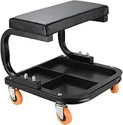 Workshop Stool Mechanic's Seat Rolling Creeper Seat Stool Mechanic Chair 4 Wheels Tray Tools Auto Repair Tool Multifunctional Mobile Repair(C)