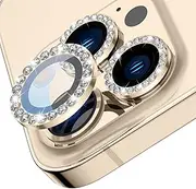 for iPhone 13 Pro/iPhone 13 Pro Max Camera Lens Protector Bling, Protection Camera Cover Tempered Glass Screen Protector Diamond Metal Individual Ring for 13Pro 6.1" / 13 ProMax 6.7 inch 2021