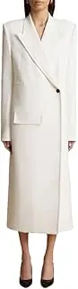 [Zadaos] Women's Long Blazer One Buttons Lapel Long Jacket 1 Piece Coat Picture Color 3XL(US-16)