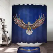 Multi Colored Royal Bald Eagle Shower Curtain