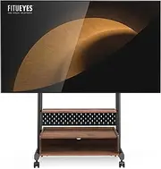 FITUEYES TV Stand with Storage and Wheels for 40 to 85 inch LED LCD Flat Screen, Corner TV Stand Mount with Peg Board & Cabinet StorageK-A207201WD