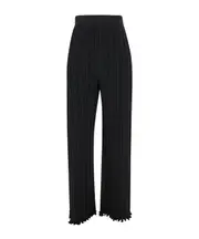 Elastic waist-edge casual pants FR38 Black