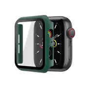 ZUSLAB Apple Watch Series 3 2 1 38mm JX Hard PC Case with Tempered Glass Screen Protector - Green