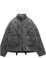 [Generic] Cotton Coat Women Winter Mode Warm Cord Vintage Pocket Sleeves Long Sleeping Woman Outerwear Tops JacketGrey,XS