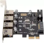 U3-038 4 Ports PCI-E to USB 3.0 HUB PCI Express Expansion Card Adapter 5Gbps for