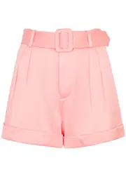 Alice + Olivia Marsha Satin Shorts - Light Pink - 10 10