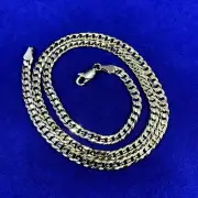 Unisex 3mm 20 Inch 14k Gold Plated Concave Cuban Link Hip Hop Chains Necklaces