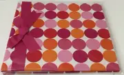 We R Memory Keepers 12x12 Pink & Orange Dot Scrapbook Album Post-Bound Spine NEW