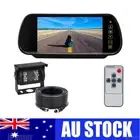 7" Rearview Mirror Monitor Caravan Reversing Camera 4PIN System Kit CCD iPoster