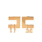 [Elisabetta Franchi] Elisabetta Franchi Square-frame Earrings ONE SIZE GOLD